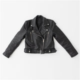 THE BIKER CROPPED LEATHER JACKET