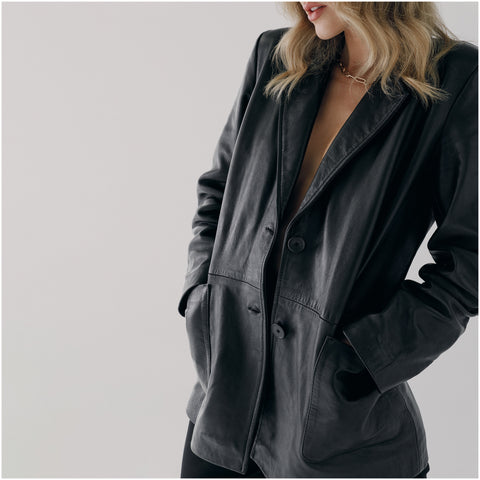 THE WRAP LEATHER COAT