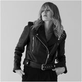 THE BIKER CROPPED LEATHER JACKET